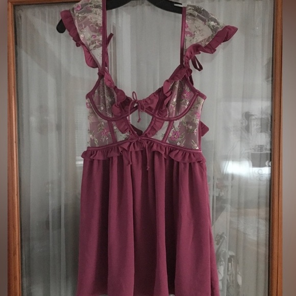 For Love and Lemons Camilla Embroidered Slip Dress M  🍋 💕 - Picture 7 of 8